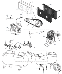 Page A Diagram and Parts List for 4B241B 2008 Campbell Hausfeld Compressor
